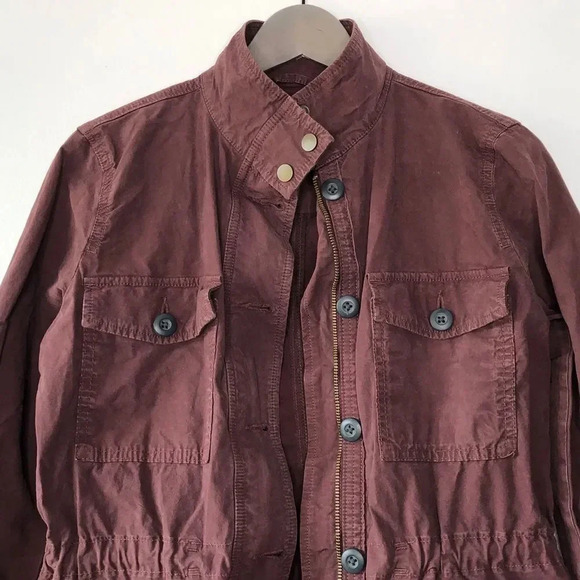 Lucky Brand Maroon Utility Jacket Size S - Picture 3 of 14